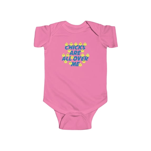 Chicks All Over Me Cute Baby Easter Shirt Holiday Infant Bodysuit