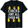 thumbnail image 1 of Chicks Are All Over Me Easter Funny Baby Chicken Kids Boys T-Shirt, 1 of 5