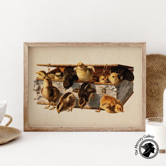 Chicks Poster Animal Wall Art Print Cute Dorm Room Poster Wall Art For Decor Present , Poster Print Only