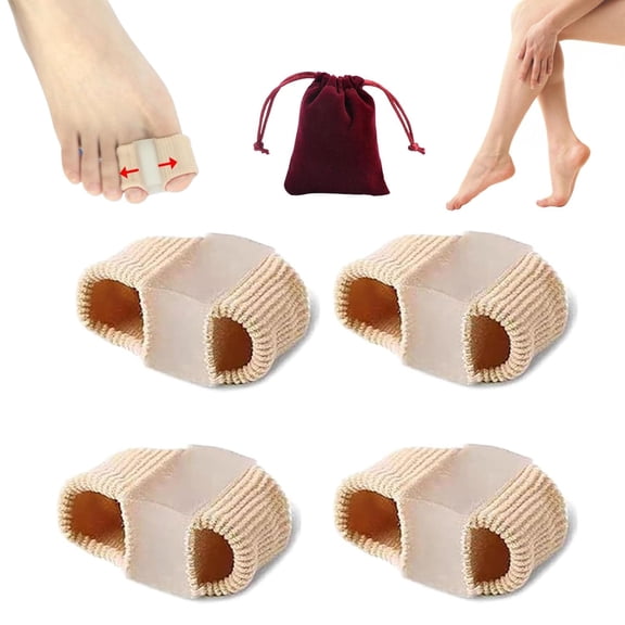 Chiclify Toe Spacers, Premium Elastic Toe SeparatorsComfortable Pain Relief & Alignment for Women Men, Silicone Double Hole Corrector, Ergonomic Design, For Daily Use (1.8cm,4pcs)
