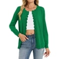 thumbnail image 1 of Chiclily Button Down Cardigans for Women Lightweight Crew Neck Knit Sweater Top, S-2XL, 1 of 7