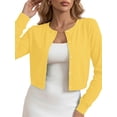 thumbnail image 1 of Chiclily Women's Cropped Cardigan Sweaters Long Sleeve Crew Neck Button Down Knit Bolero Shrugs Tops, 1 of 8