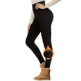 thumbnail image 1 of Chiclily Fleece Lined Leggings for Women High Waisted Tummy Control Workout Winter Thermal Warm Soft Thick Yoga Pants, Black Size XL, 1 of 7