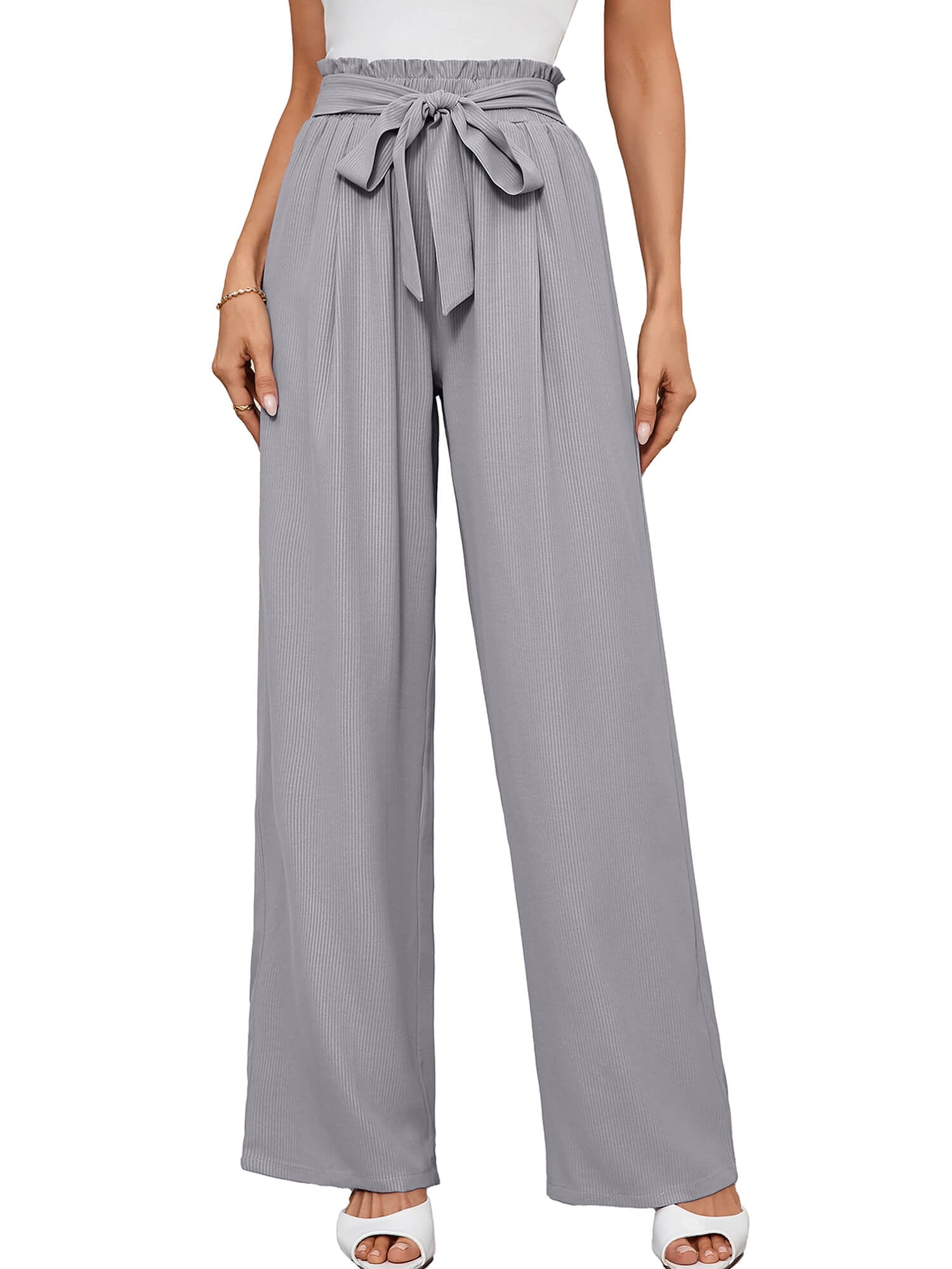 Chiclily Women Wide Leg Pants with Pockets High Waist Loose Chiclily Women Wide Leg Pants with Pockets High Waist Loose