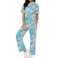 Chiclily Women's Loungewear Sets 2 Piece Pajama Sets Matching Outfits T