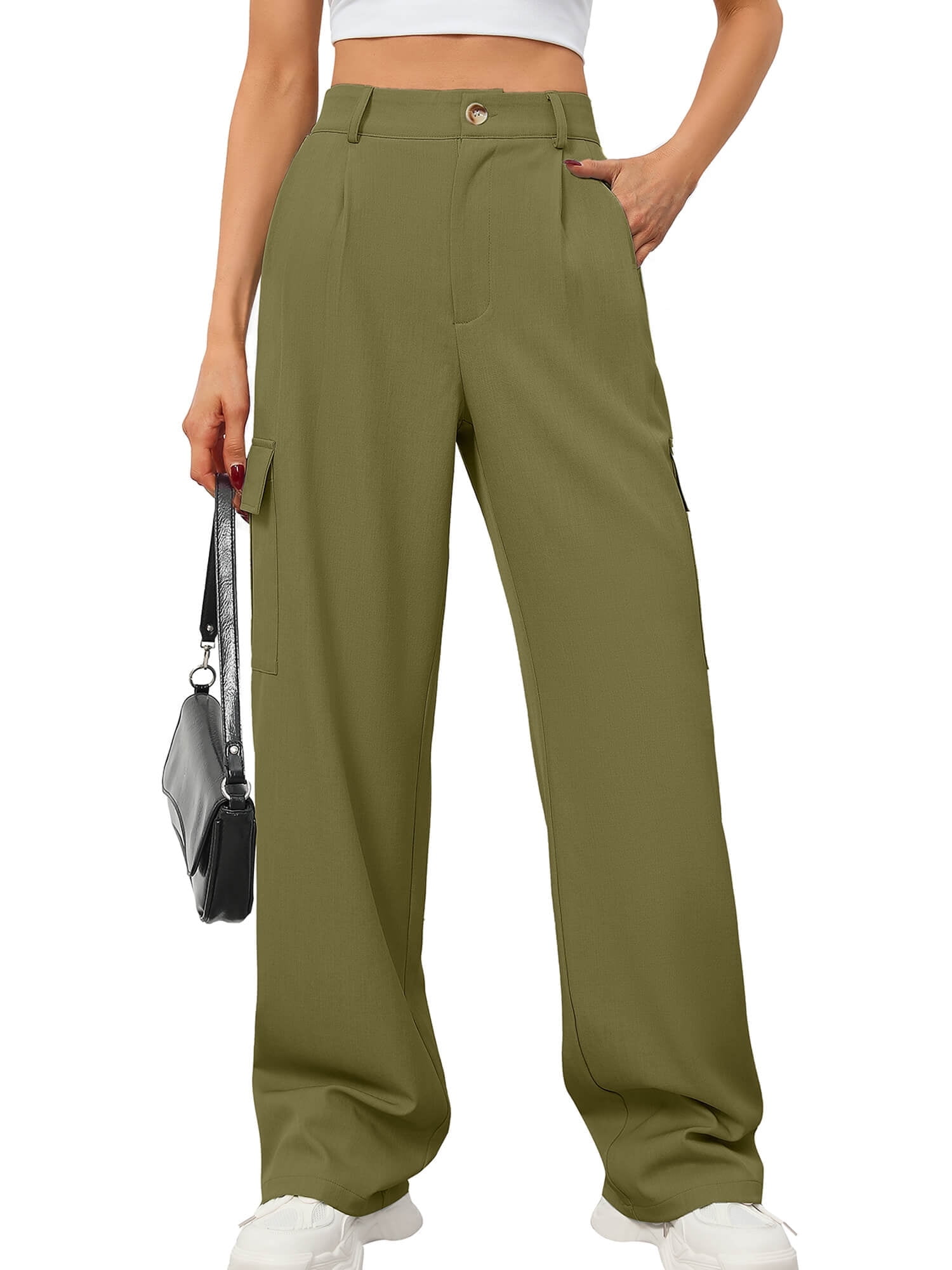 【GLOWNY】25SS★(S,M,L) BREEZE WORK PANTS Chiclily Women's Wide Leg Pants High Waisted Cargo Pants