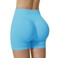 thumbnail image 1 of Chiclily Womens Workout Impact Shorts Scrunch Butt Lifting Gym Seamless Booty Biker Shorts, Light Blue L, 1 of 6
