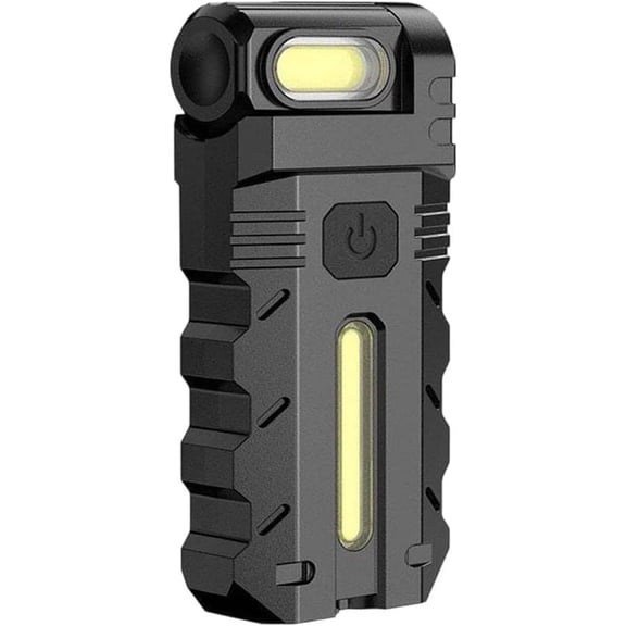 Chiclom Flashlight, 180 Rotating Magnetic EDC Light, Magnetic Rechargeable Work Light with Magnetic Base & Clip, 800 lumens Rechargeable Dual Light for Mechanic, Auto Repair, Camping