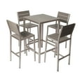 thumbnail image 1 of Benjaza 5-Piece Transitional Plastic Lumber & Anodized Aluminum Bar Set in Gray, 1 of 2