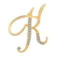 thumbnail image 1 of Chicmine 1 Pc Fashion Unisex Rhinestone English Letters Alphabet A-Z Brooch Pin Ornament, 1 of 11