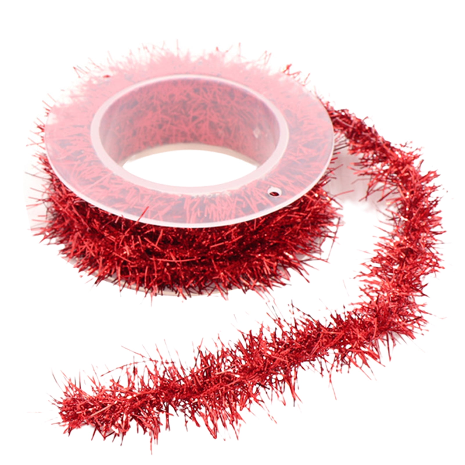 Chicmine 1 Roll 1.5m Christmas Tinsel Garland Soft Flexible Iron Wire