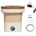 thumbnail image 1 of Chicmine 1 Set Foldable Mini Washing Machine Low Noise Energy-saving Compact Size Underwear Socks Clothes Small Washer Bathroom Supplies, 1 of 11