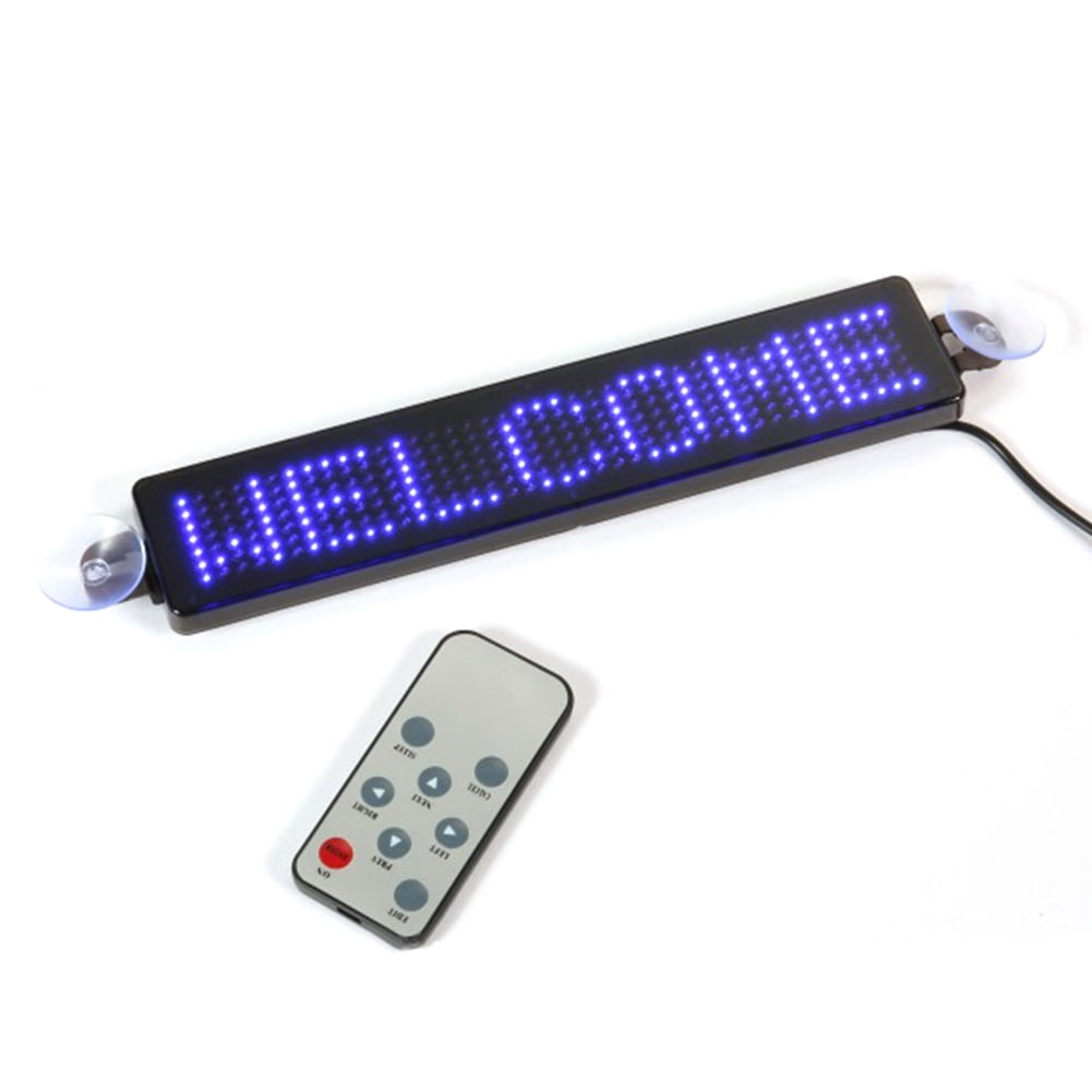 Chicmine 12V Car LED Programmable Sign Moving Scrolling Message Display ...