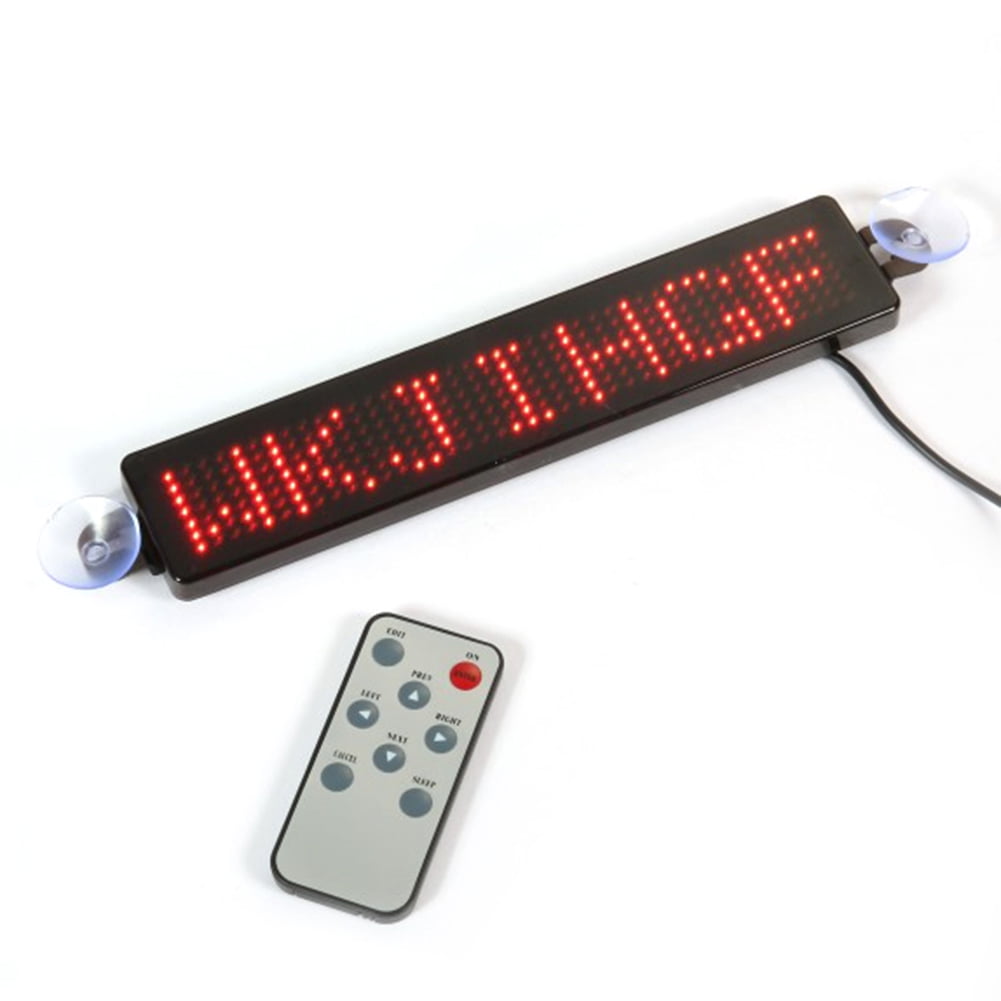 Chicmine 12V Car LED Programmable Sign Moving Scrolling Message Display ...