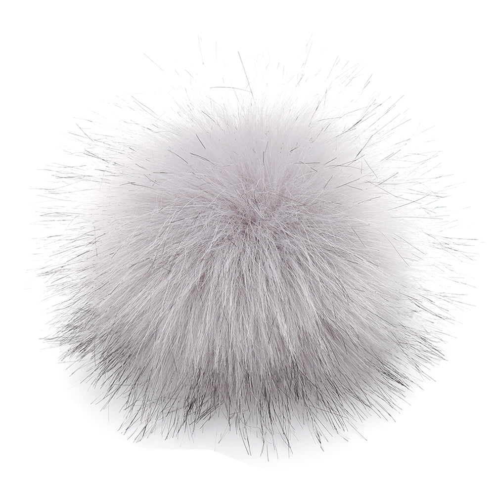 Double Raccoon Fur Pom Pom Hat In Chocolate