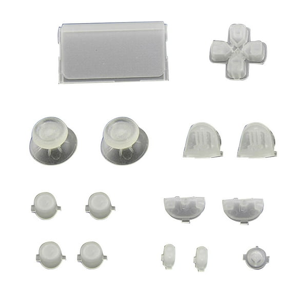 Chicmine 15Pcs/Set Replacement Parts Solid Color Buttons Kit for PS4 Controller Gamepad