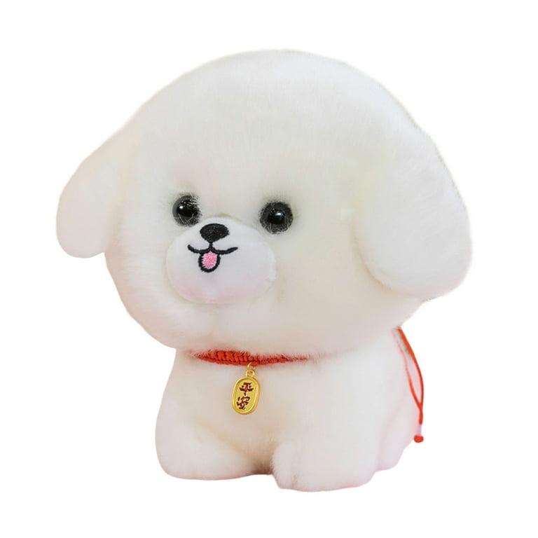 Dog Stuffed Animal HollyHOME Maltese Stuffed Animal Realistic