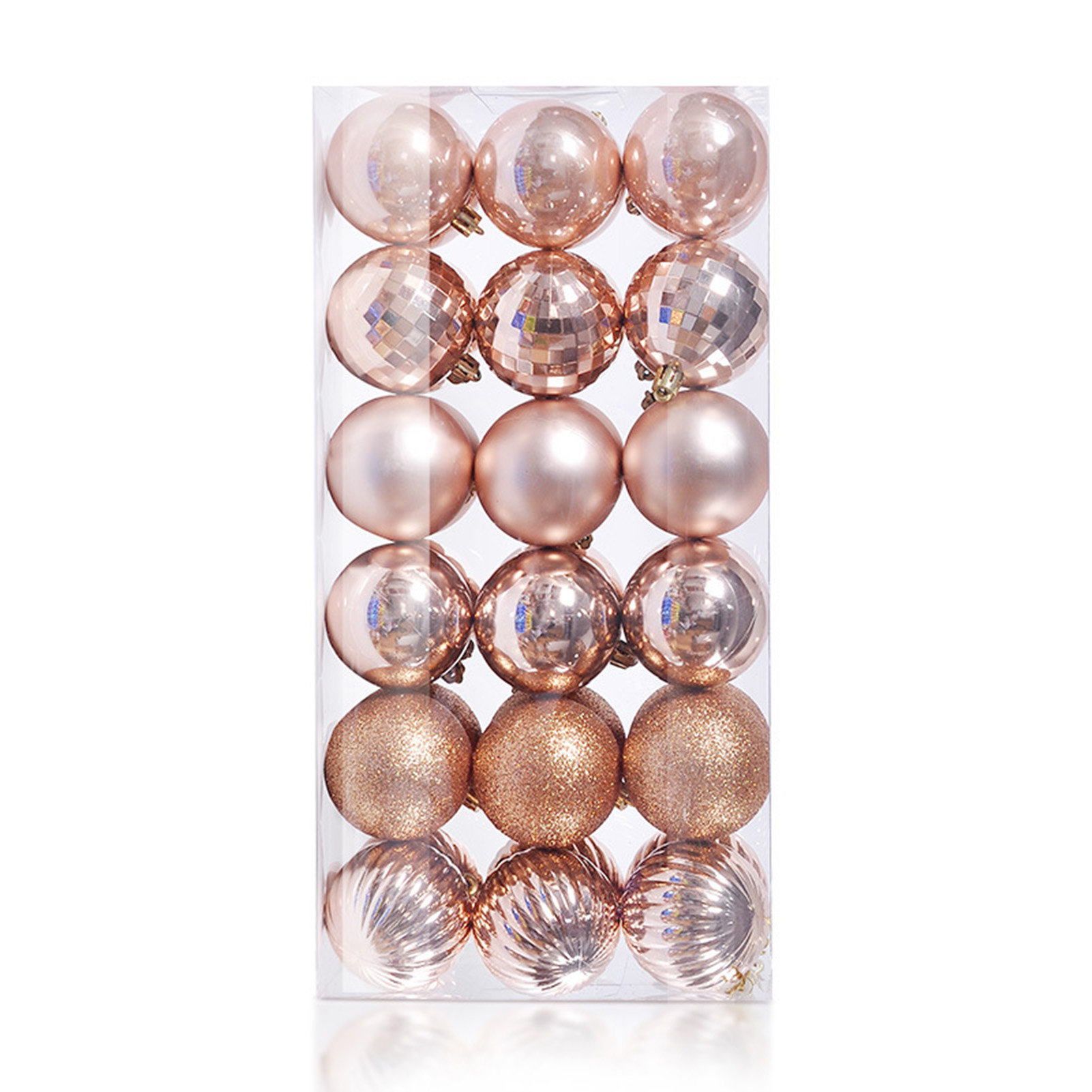 Chicmine 36Pcs Xmas Ball Easy to Hang Shatterproof Fine Workmanship Unbreakable Fade Resistant