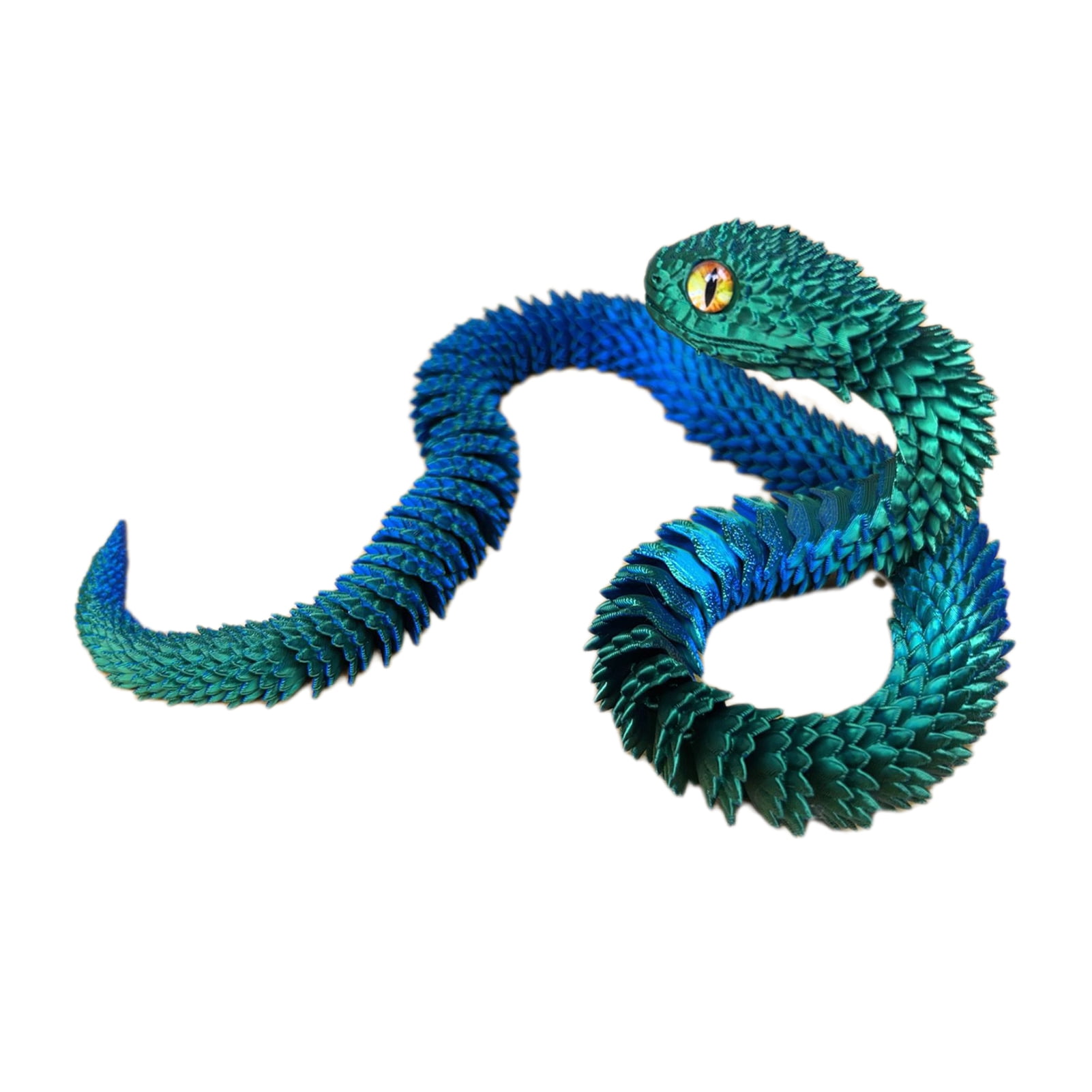 Chicmine 3D Printed Snake Figurine Movable Joints Snake Figure ...