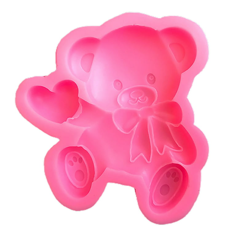 3D Silicone Mold DIY Geometry Stereo Bear Mold Ornament Mold Cake
