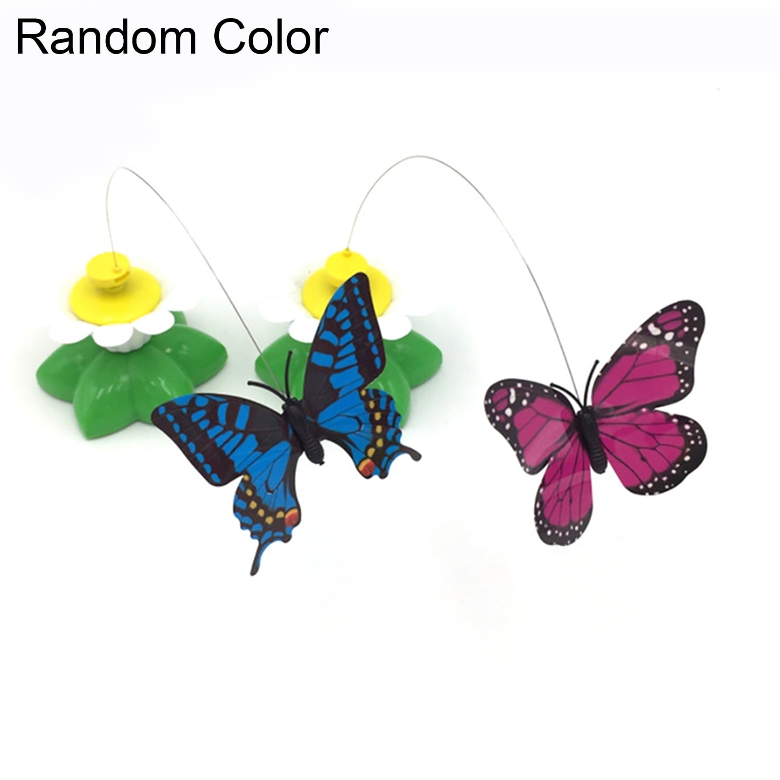 Chicmine Colorful Butterfly Flying Rotatable Cat Battery Powered ...