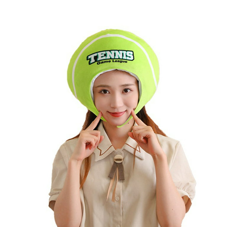 Chicmine Dancewear Cosplay Hats Tennis Ball Headgear Tennis Ball Headgear  Funny Plush Hats for Selfies 