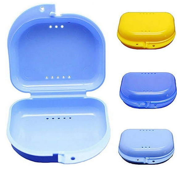 Chicmine False Tooth Retainer Denture Storage Case Box Tooth Container Tray Denture box
