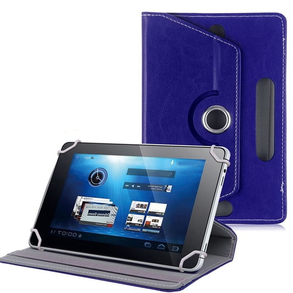 Chicmine Faux Leather Tablet PC Case Cover 360 Degree Rotating Stand Universal Holder