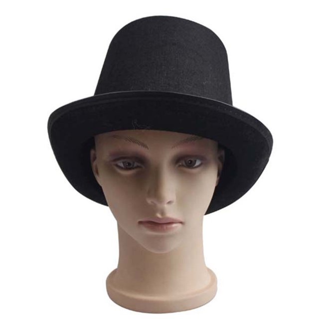 Chicmine Halloween Magician Magic Felt Top Hat Jazz Cap Masquerade