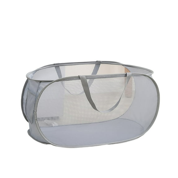 Chicmine Mesh Laundry Bag Large Capacity Collapsible Laundry Hamper Laundry Basket Portable Handles Laundry Organizer Storage Basket for Clothes and Laundry Storage Home