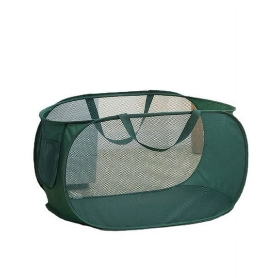 Chicmine Mesh Laundry Bag Large Capacity Collapsible Laundry Hamper Laundry Basket Portable Handles Laundry Organizer Storage Basket for Clothes and Laundry Storage Home