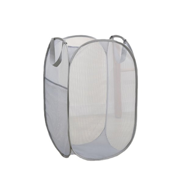 Chicmine Mesh Laundry Bag Large Capacity Collapsible Laundry Hamper Laundry Basket Portable Handles Laundry Organizer Storage Basket for Clothes and Laundry Storage Home