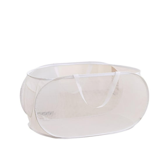 Chicmine Mesh Laundry Bag Large Capacity Collapsible Laundry Hamper Laundry Basket Portable Handles Laundry Organizer Storage Basket for Clothes and Laundry Storage Home