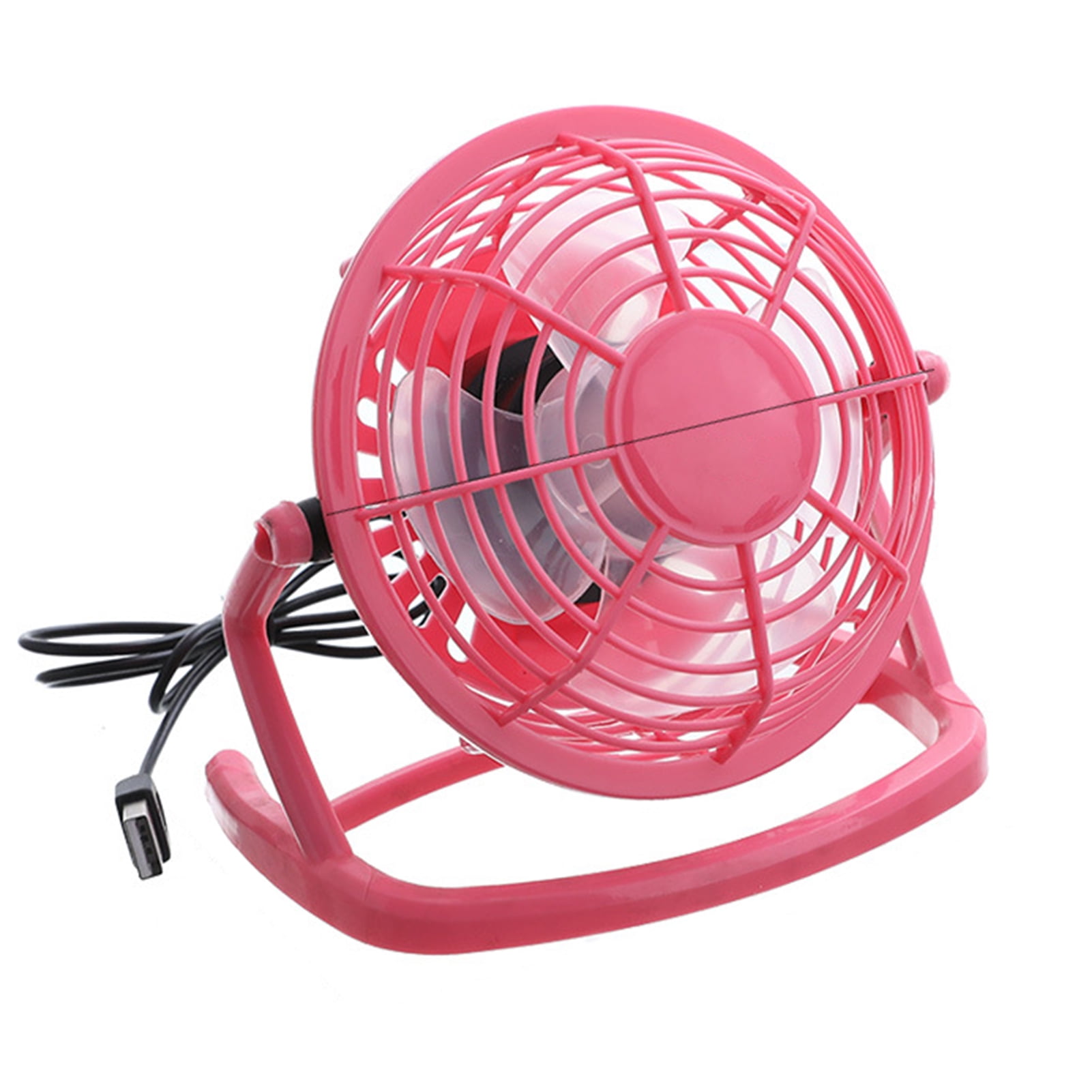 Chicmine Mini Fan Quiet 4 Blades Stable Base Strong Wind Easy to Carry ...