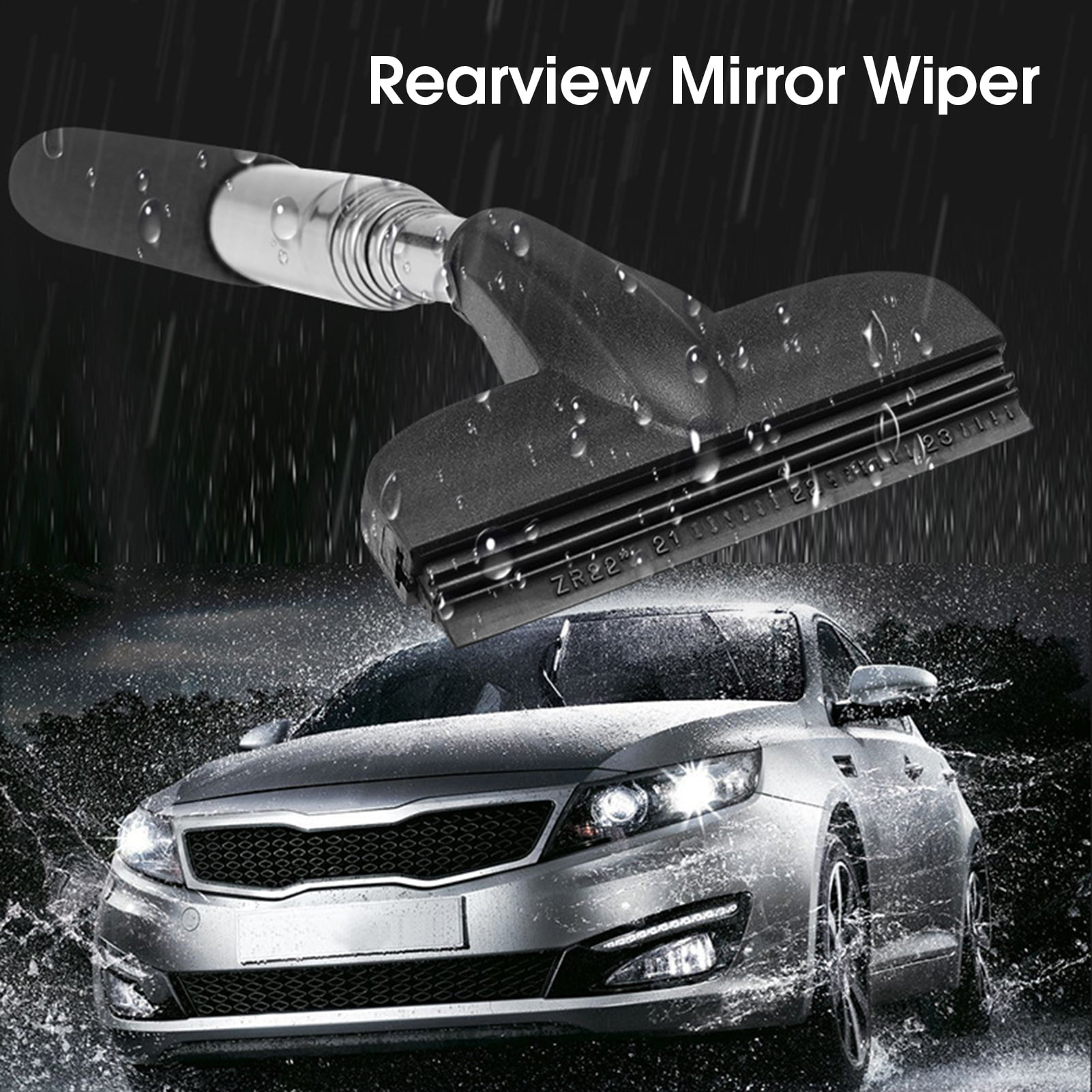 Chicmine Retractable Rearview Mirror Wiper Car Rearview Mirror Rain Remover  Portable Durable Rainy Cleaning Mirror Water Remover for Vehicle Car Auto