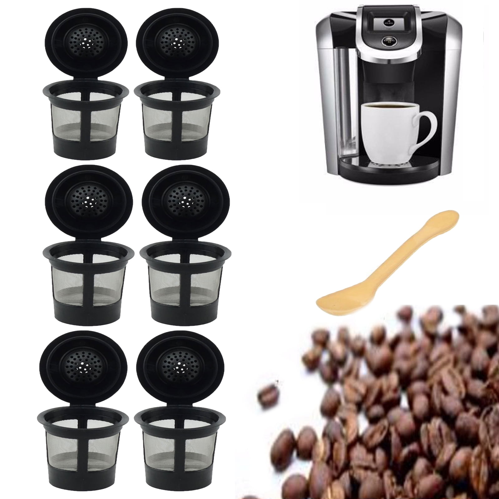 Chicmine Reusable Coffee Filter K Cups for Keurig Coffee Filter Pods