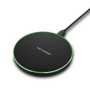 Chicmine Round 10W Qi Wireless Mobile Phone Charger Fast Charging Pad for iPhone Sam-sung