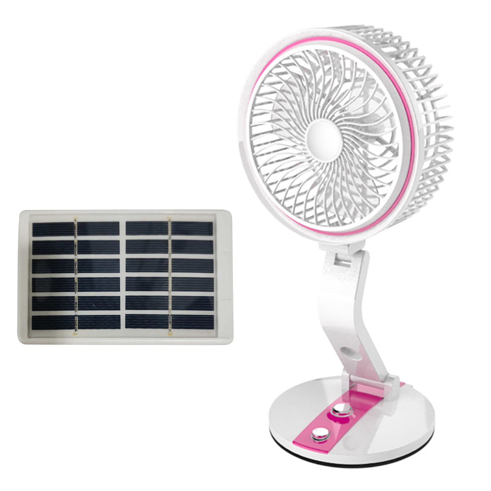 Solar Powered Computer Fan Chicmine Solar Powered Desk Fan with LED Lamp Low Noise 360-Degree ...