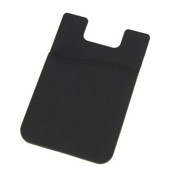 Chicmine Solid Color Silicone ID Credit Card Sleeve Earphones Storage Phone Back Case