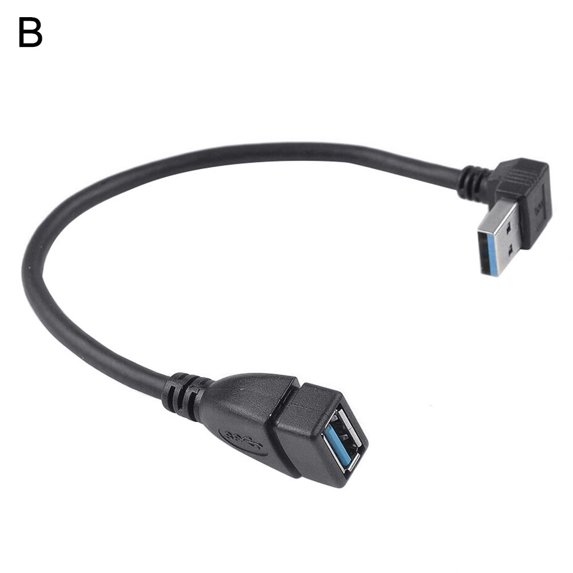 Chicmine USB 3.0 Type A 90 Degree Right Angled Male to Female Extension Adapter Cable