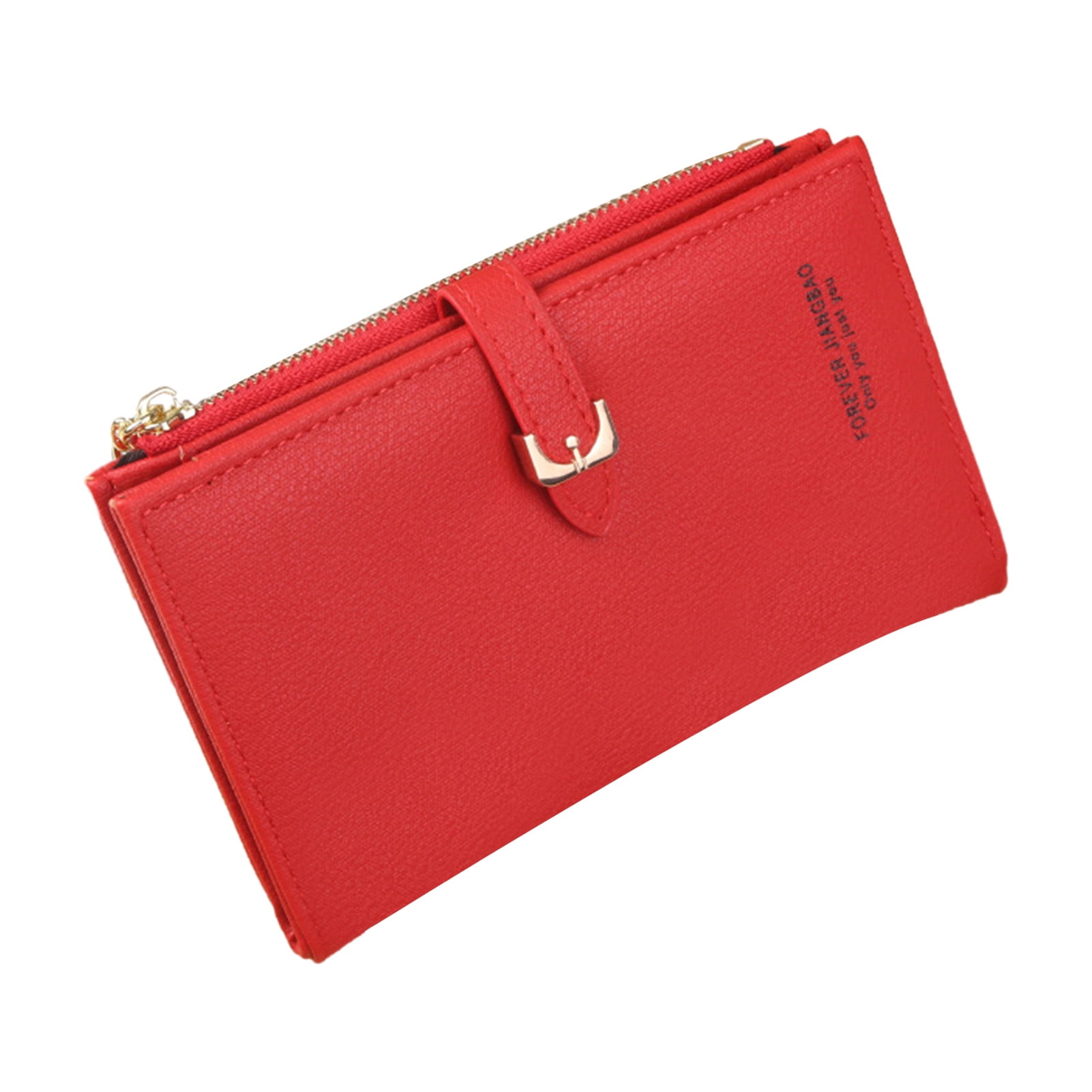 Chicmine Women Wallet Luxury Faux Leather Large Snap Button Zipper