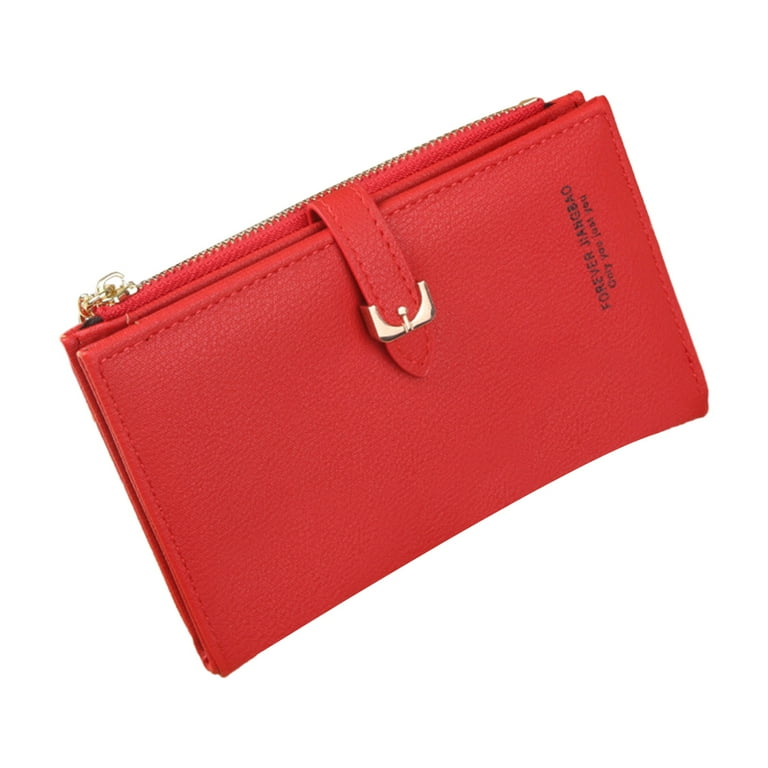 Chicmine Women Wallet Luxury Faux Leather Large Snap Button Zipper