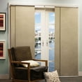 thumbnail image 1 of Chicology Adjustable Sliding Panel Cordless Shade Double Rail Track Privacy Fabric 80" x 96" Cameo, 1 of 4
