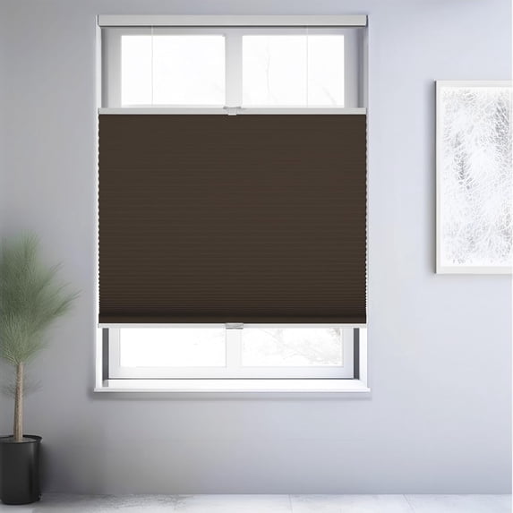 Chicology Brown Blackout Cordless Top Down Bottom Up Cellular Shades 40.25 in. W x 48 in. L