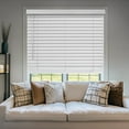 thumbnail image 1 of Chicology White Cordless 2” Inch Faux Wood Blinds for Windows with Valance |58.5"W X 36"H| Room Darkening | Light Filtering | Easy Install | Moisture Resistant, 1 of 9