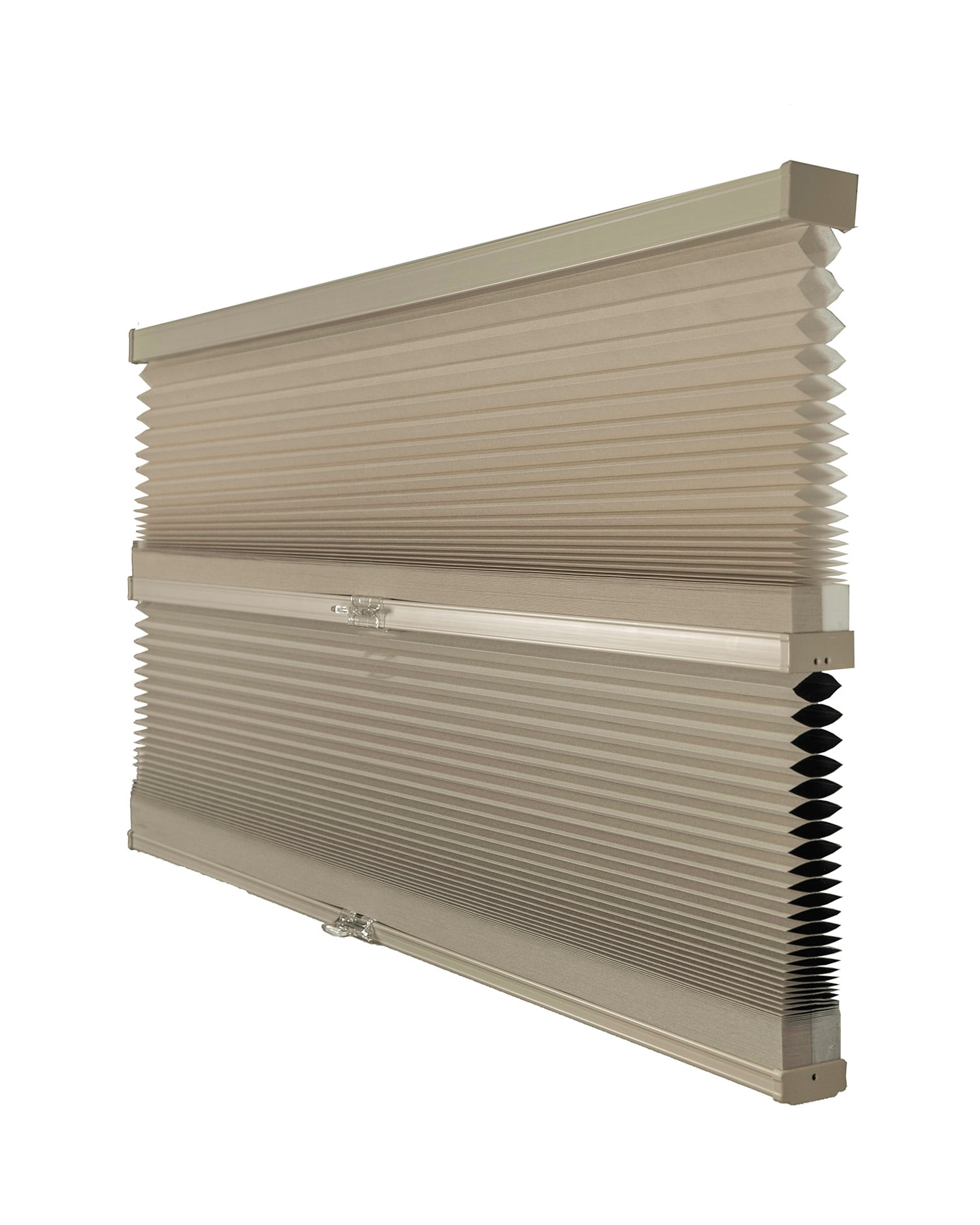 Chicology Day and Night Cordless Cellular Shade, Khaki Grey - 67.25"W x 72"H