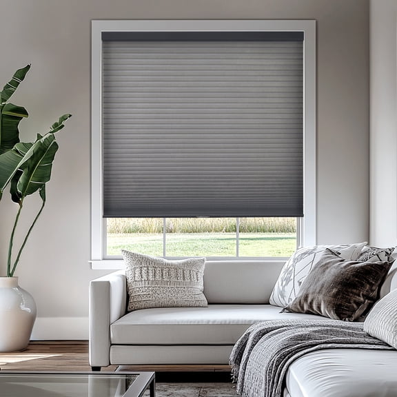 Chicology Light Filtering Cellular Shade, Morning Fog, 20.75"W X 48"H