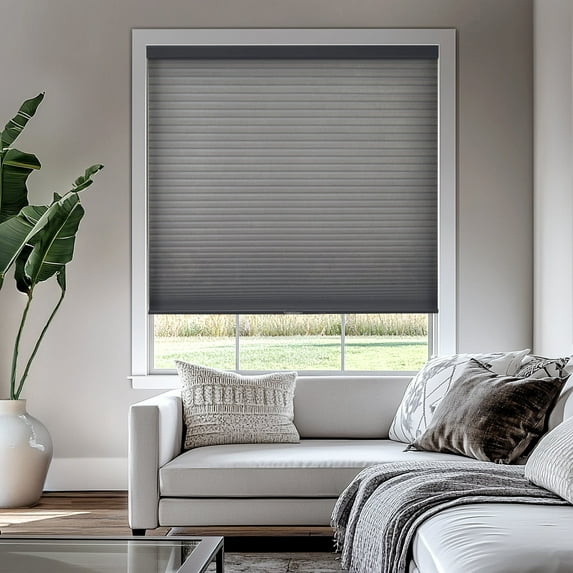 Chicology Light Filtering Cellular Shade, Morning Fog, 63.5"W X 48"H