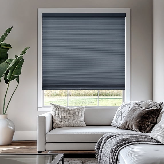 Chicology Light Filtering Cellular Shade, Morning Ocean, 71"W X 64"H