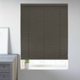 thumbnail image 1 of Chicology Cordless Faux Wood Blinds, Brown Textured (2" Slat), 70.5"W X 72"H, 1 of 8